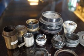 Lot of various old vintage lenses, sold as found, need good clean