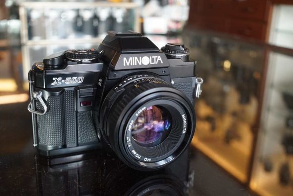 Minolta X-500 black + MD 50mm F/1.7 lens