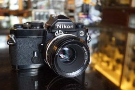 Nikon FM black kit + Nikkor 50mm f/2 AI, WORN