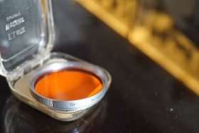 Leica E39 filter, Orange, HOOGU 13101, chrome rim