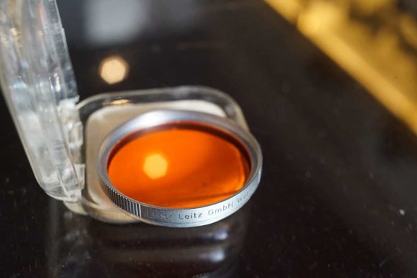 Leica E39 filter, Orange, HOOGU 13101, chrome rim