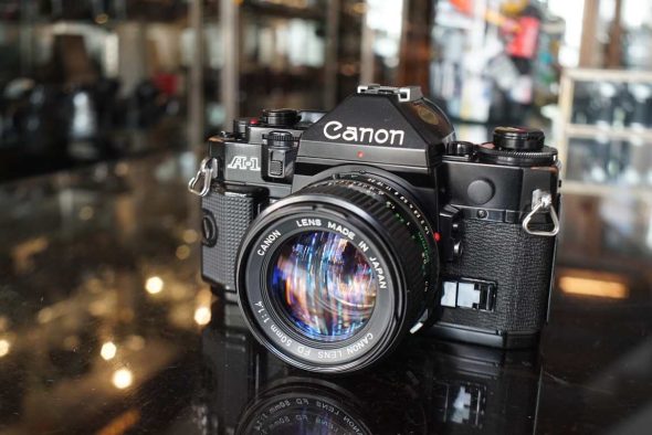 Canon A-1 + Canon lens FD 50mm f/1.4 nFD, CLA