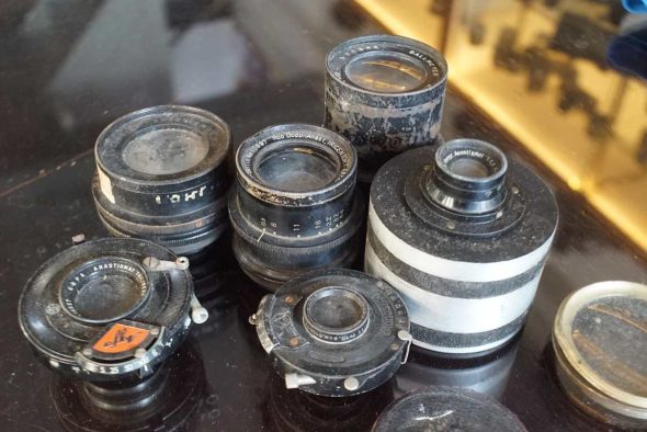Lot of various old lens. As found, needs good clean