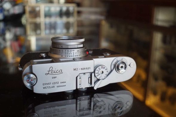 Leica M2 body (button rewind) + Elmar 50mm F/2.8 lens