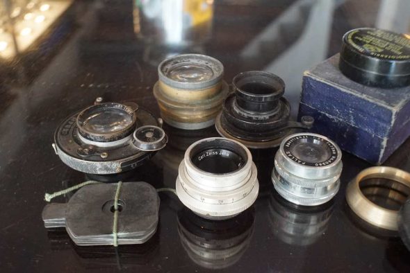 Lot of various old lens. As found, needs good clean