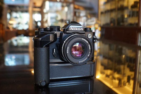 Nikon FM2n black+ Nikkor 50mm f/1.8 AIS + MD-12 motordrive kit