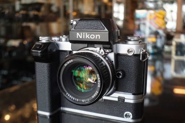 Nikon F2a chrome + Nikkor 50mm f/1.8 AI + MD-2 motor kit