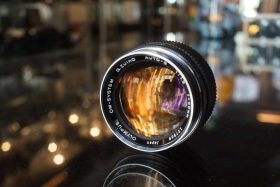 Olympus OM G.Zuiko 55mm f/1.2 chrome nose lens