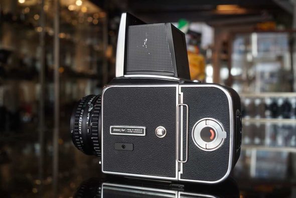 Hasselblad 500C/M + black 80mm F/2.8 T* Planar lens + A12 magazine