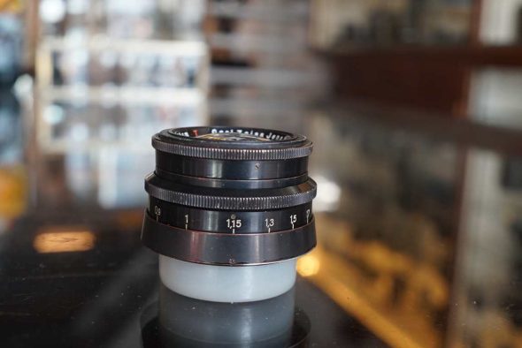 Carl Zeiss Biotar 58mm F/2 T lens black for Exakta mount, 1949
