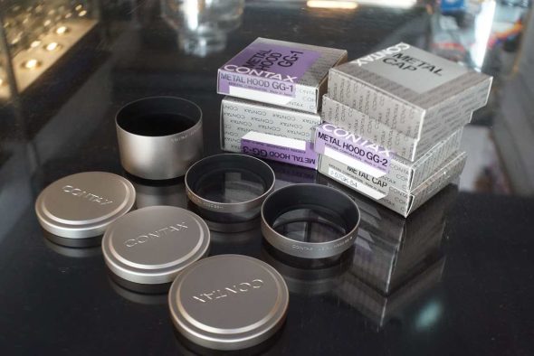 Contax lenshoods GG-1/2/3 + 3x Metal cap 57GK-54 kit