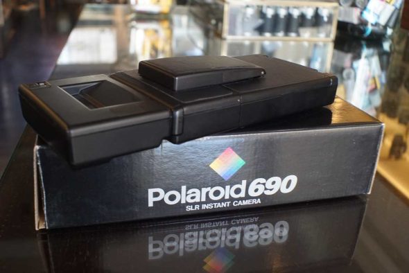 Polaroid 690 SLR Instant camera black, Japanese market, boxed