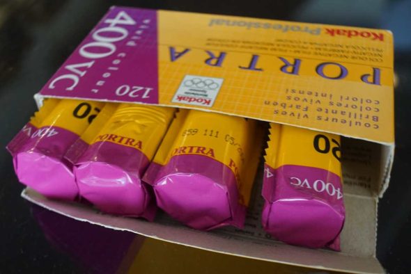 Kodak Portra 400VC vivid, 120 film, 4 rolls, expired 2004