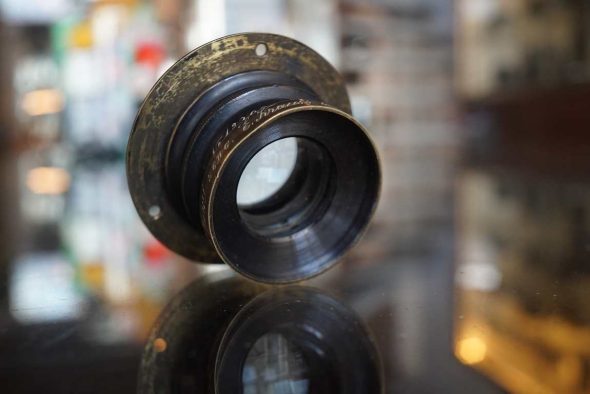 E. Krauss Paris Anastigmat-Zeiss 196mm f/9 brass lens