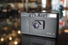 Minolta TC-1, limited black edition in leather case