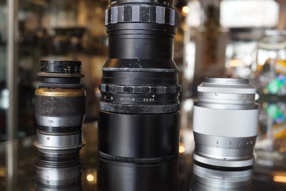 Lot of 3 Leica LTM and visoflex lenses, bargain deal (90, 135, 280)