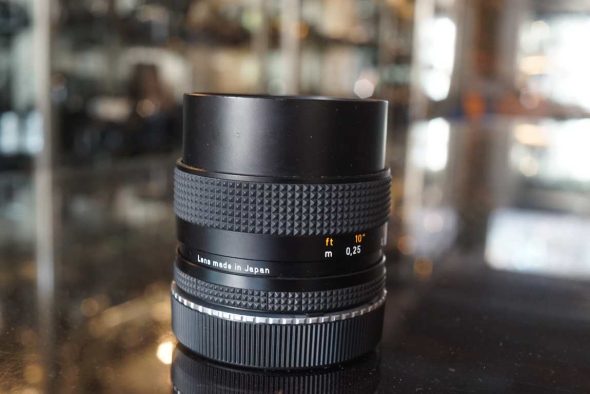 Carl Zeiss Distagon T* 25mm F/2.8 MMJ lens, w/ Canon EF converter