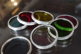 Rollei Rolleiflex filter lot of 7: RED, Orange, Yellow, Green UV, etc
