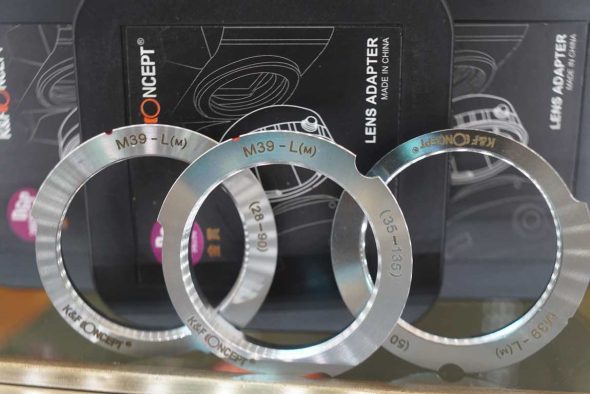 3x K&F Concept LTM / M39 to Leica M adapter rings (28-35-50-75-90-135mm)