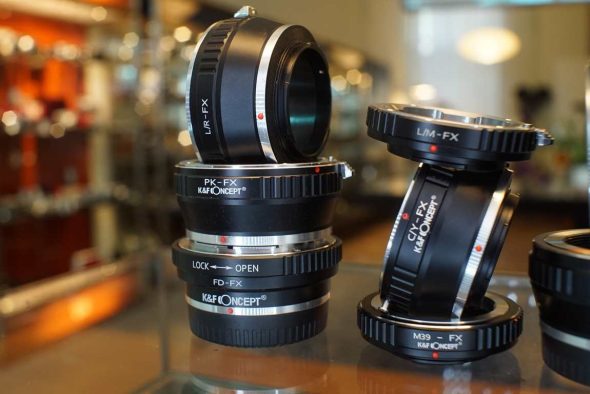 Lot of 8x Vintage Lens mount adapters for Fujifilm X-mount