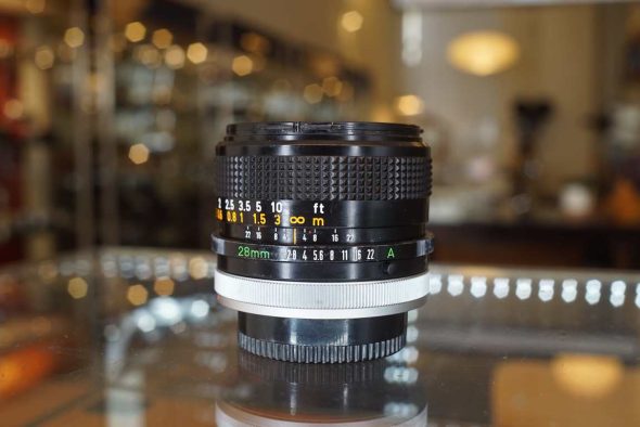 Canon FD 28mm f/2.8 SC wide angle lens