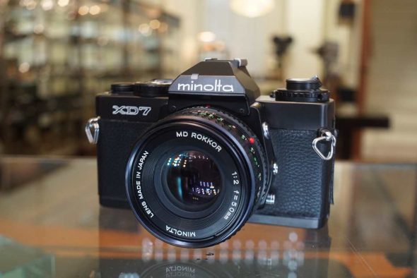 Minolta XD-7 Black chrome + MD Rokkor 50mm f/2 kit