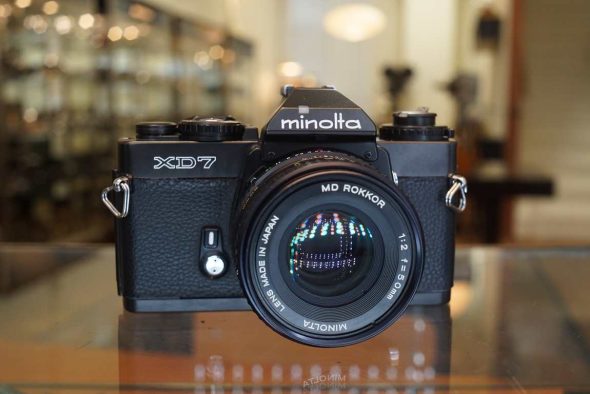 Minolta XD-7 Black chrome + MD Rokkor 50mm f/2 kit