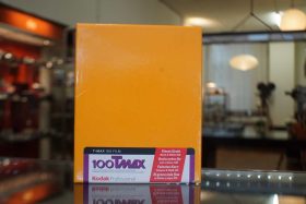 Kodak 100 Tmax sheet film 4×5, 10 sheet, expired 2022