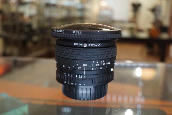Sigma 8mm F/4 circular fisheye for Nikon AI-S mount (manual focus), boxed