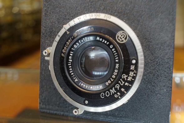 Meyer Weitwinkel Aristostigmat 120mm f/6.3 in early Compur shutter