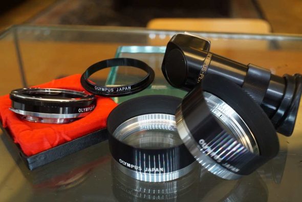 Lot of Olympus PEN F accessories, all boxed