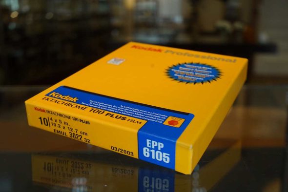 Kodak Ektachrome 100 Plus film 4×5 inch, 10 sheets, Expired 2003