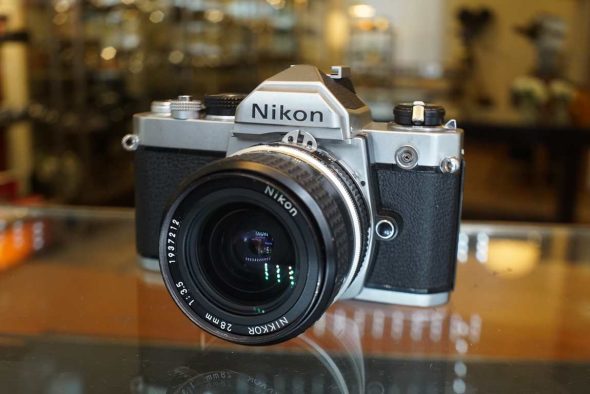 Nikon FM + Nikkor 28mm f/3.5 wide angle