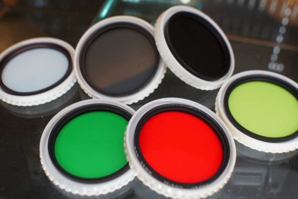 Nikon 52mm filter lot incl. red, green, blue and ND