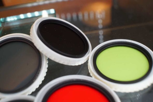 Nikon 52mm filter lot incl. red, green, blue and ND