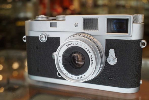 Leica M2 button rewind + Elmar 50mm F/3.5 lens kit, CLA 2025