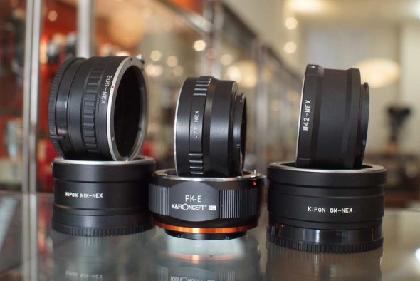 Lot of 7x lens mount adapter to Sony Nex