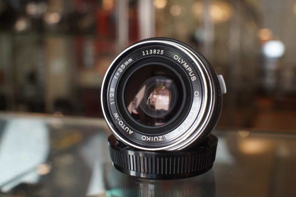 Olympus OM Zuiko 35mm f/2.8 chrome nose lens