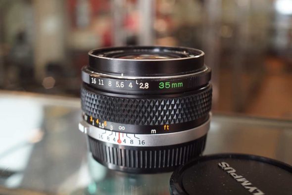 Olympus OM Zuiko 35mm f/2.8 chrome nose lens