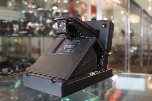 Polaroid SLR 680 instant camera black in black leather case
