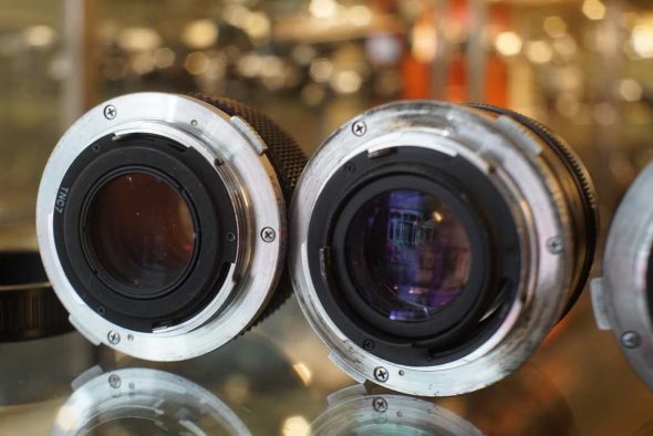 3x Olympus OM lens: 24mm F/2, 100mm F/2.8 and 35mm F/2.8, heavily worn, OUTLET