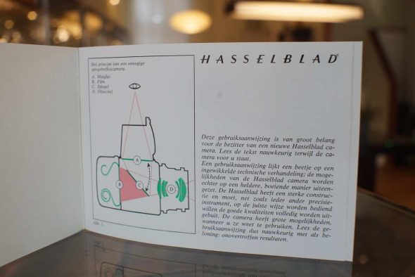 Hasselblad gebruiksaanwijzing 500C/M, 500EL/M SWC, Nederlands
