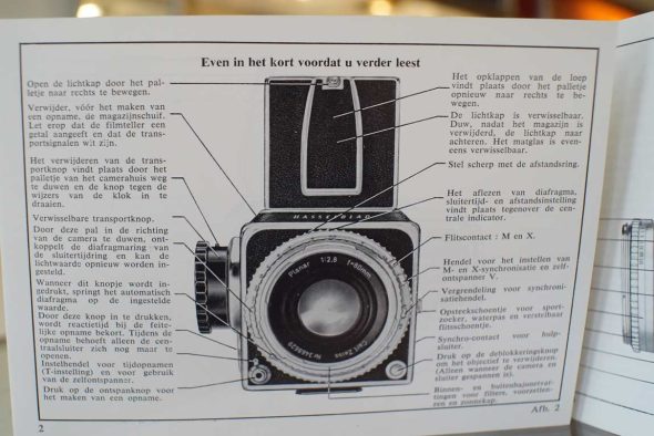 Hasselblad gebruiksaanwijzing 500C/M, 500EL/M SWC, Nederlands