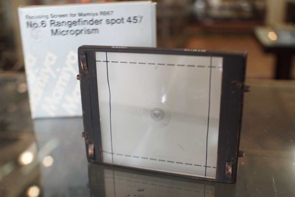 Mamiya focusing screen for RB67, No.6 Rangefinder spot 45 degree, microprism