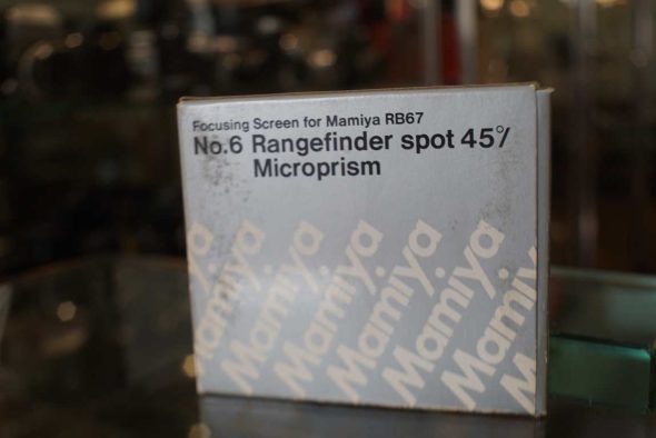 Mamiya focusing screen for RB67, No.6 Rangefinder spot 45 degree, microprism