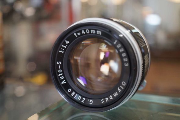 Olympus G.Zuiko Auto-S 40mm F/1.4 PenF lens, boxed