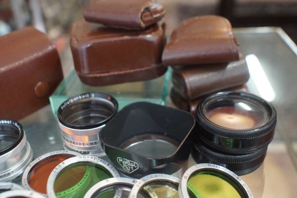 Big lot of ROLLEIFLEX filters and rolleinar with cases, Bay1