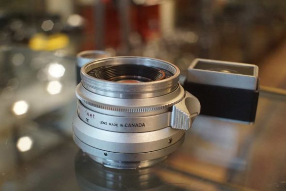 Leica Summicron 35mm F/2 chrome (8-element) with M3 goggles