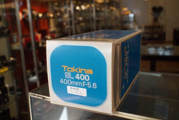 Tokina SL 400 400mm F/5.6 lens for Nikon AI, boxed