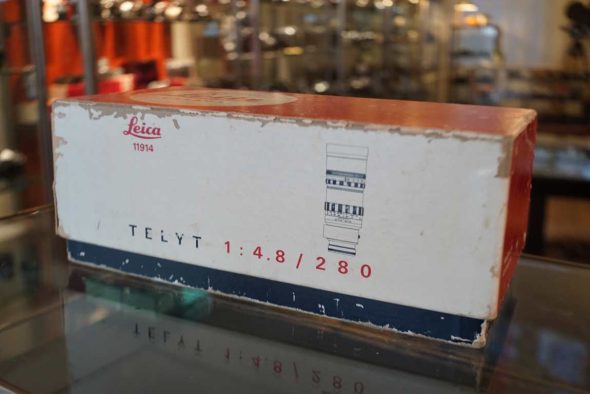 Leica Leitz Telyt 280mm f/4.8 M Visoflex lens, Boxed